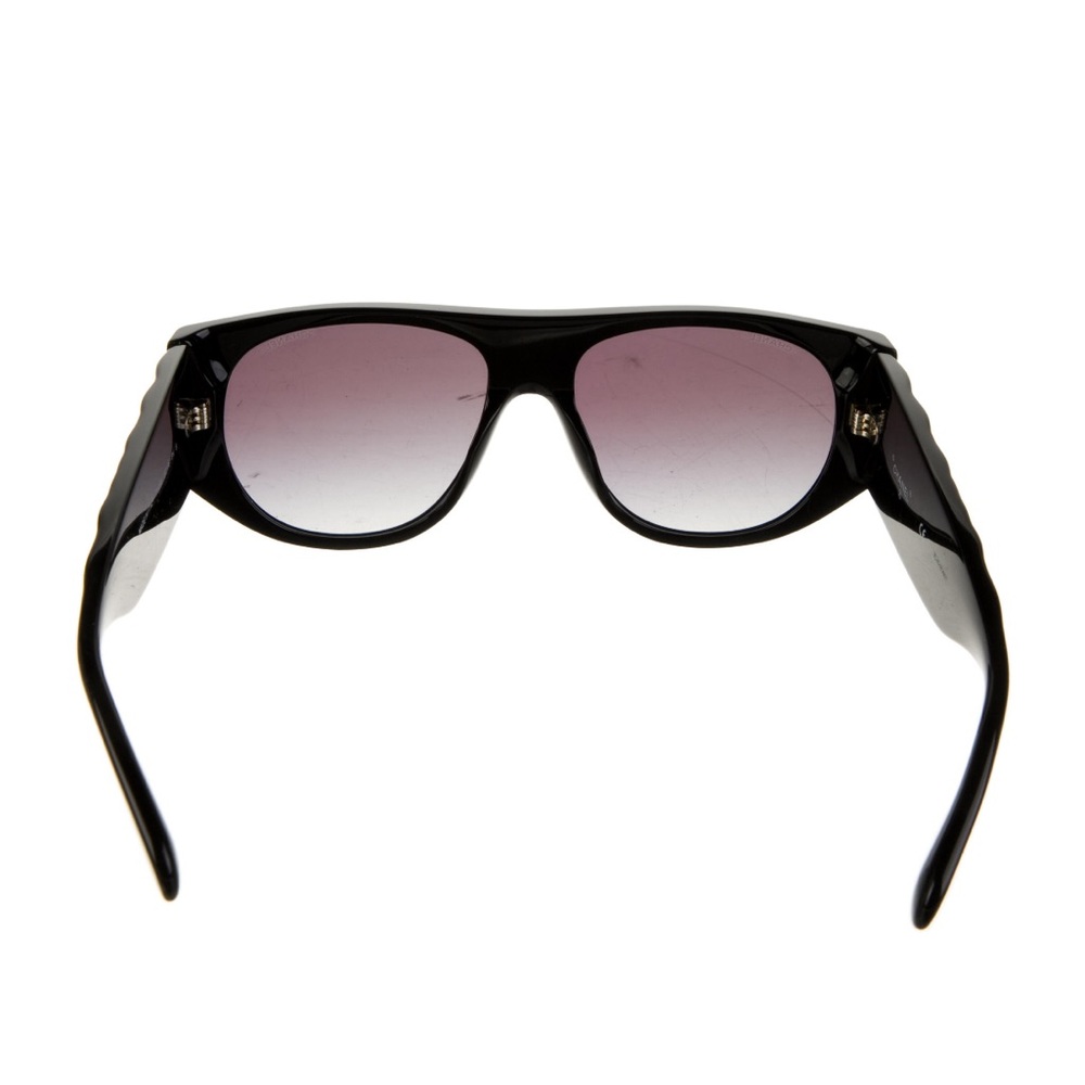 Chanel Cc Interlocking Logo Chic Black Sunglasses - image 3
